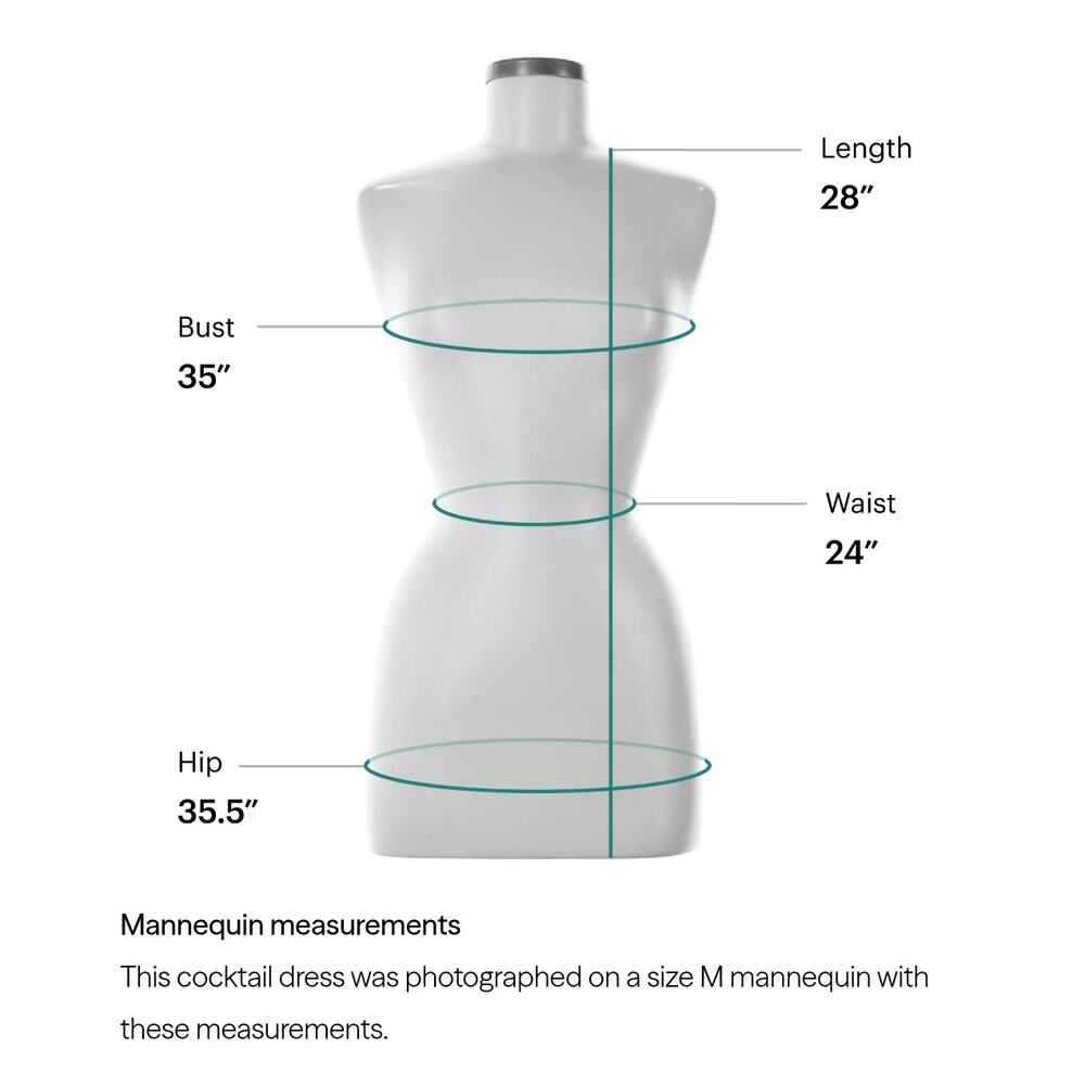 Commense
Size Midi Cocktail dress with ruffled hem. Gorgeous. Strappy Top. - Picture 8 of 8